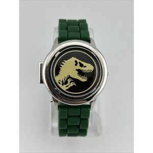Jurassic World Kids Digital Watch Spinner T Rex Silicone Band- New Battery